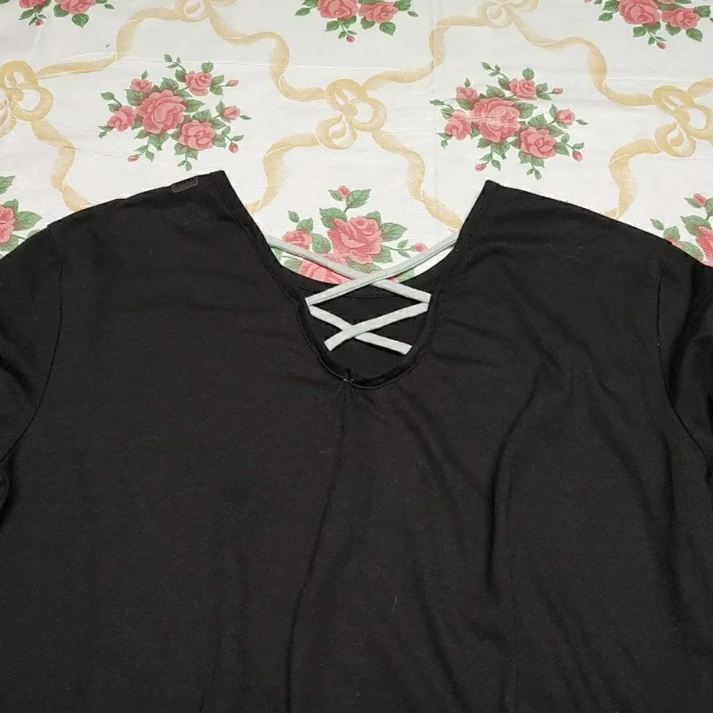 New Justice Black Do Your Thing Shirt Size Girl's 14/16 Plus